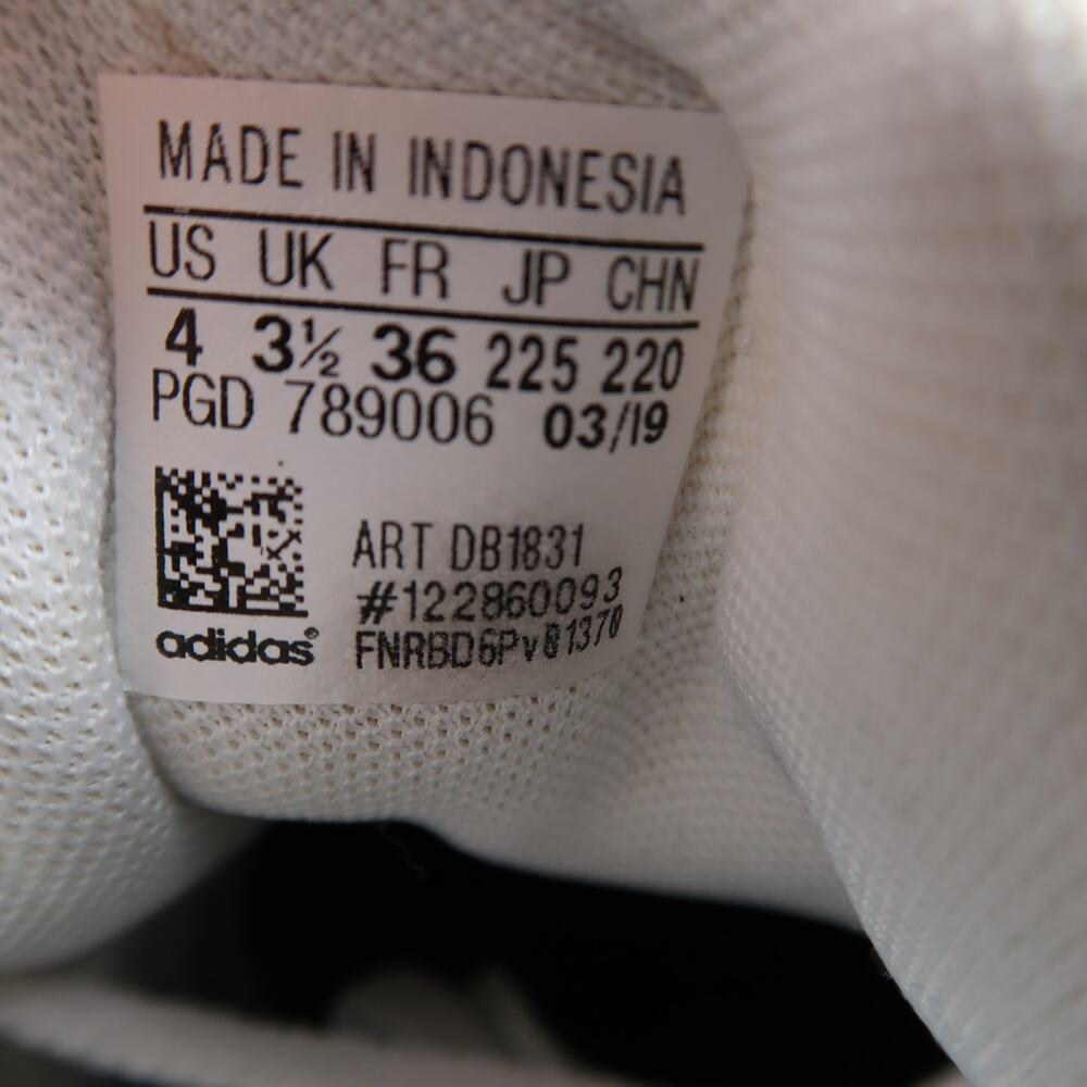 Adidas Shoes Youth 4 Casual Sneakers Court Trainers White Black Lace Up Big Kids - Picture 11 of 11